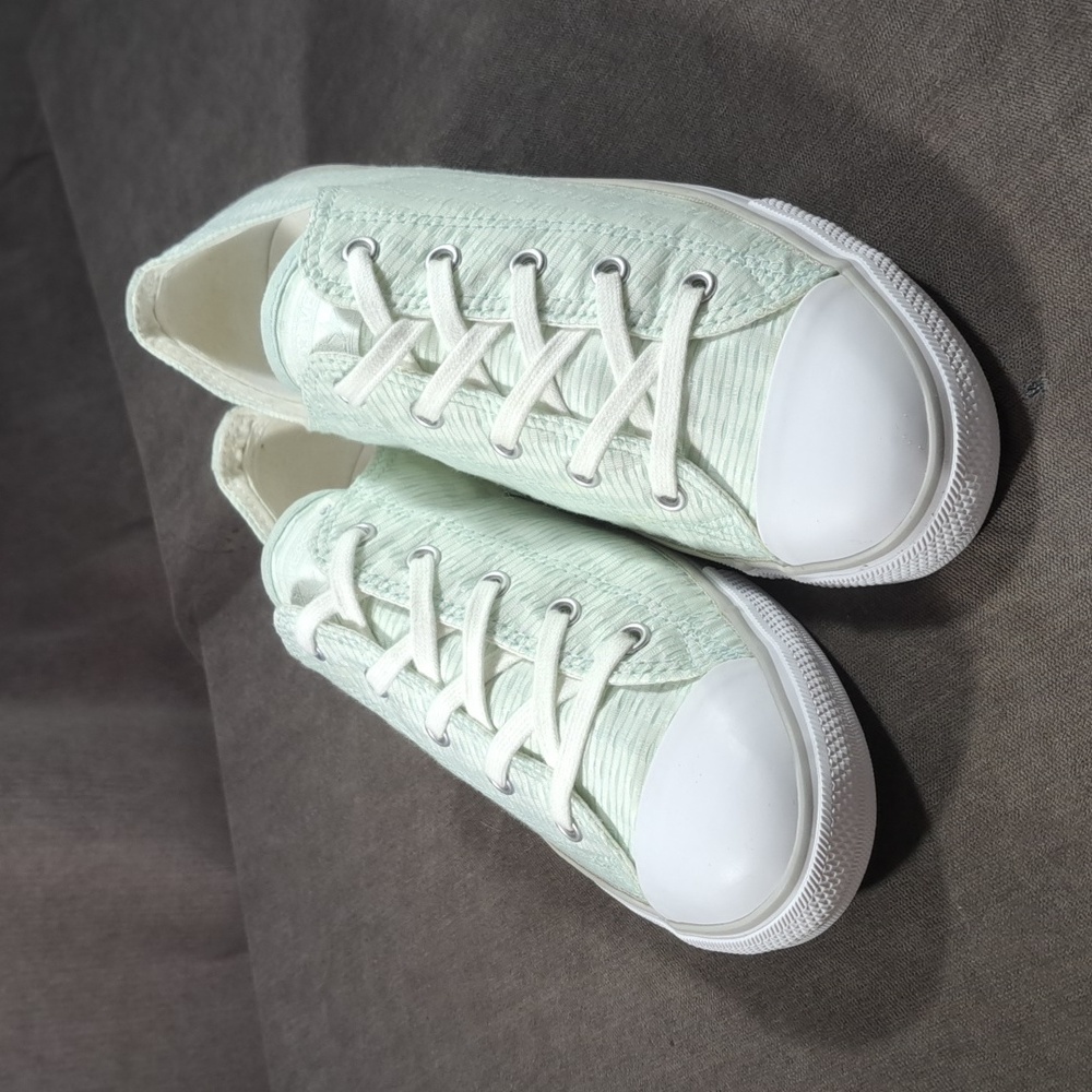Converse Chuck Taylor Dainty Ox Pale Green Textile Lace Up Sneakers VG US 10